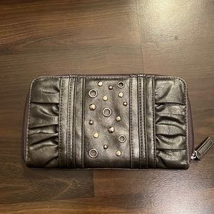 Gray metallic wallet